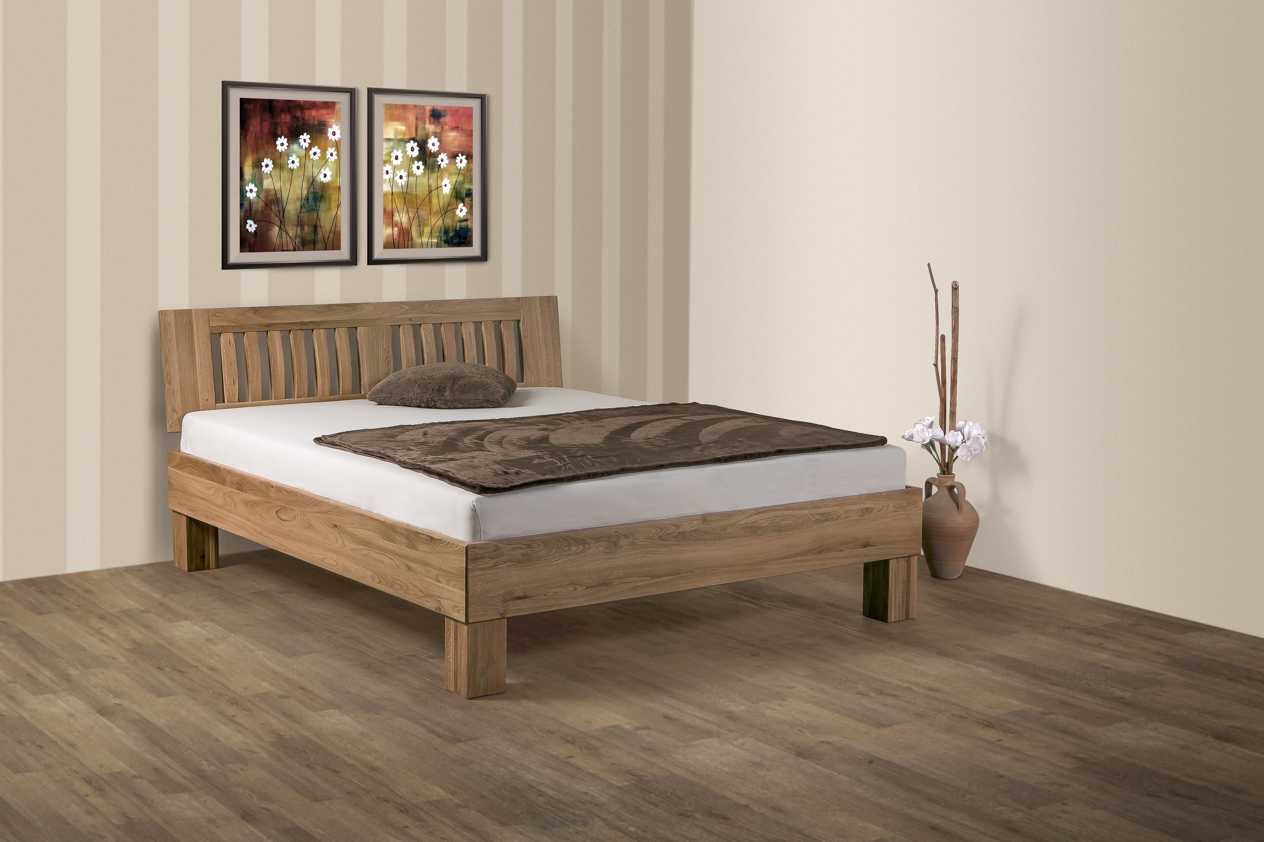 van Engelen Bedden - Massief houten bed beuken eiken 603